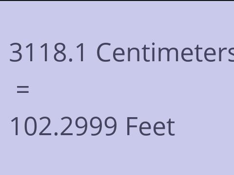 3118.1 CM TO FEET