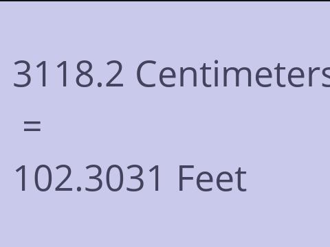 3118.2 CM TO FEET