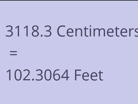 3118.3 CM TO FEET