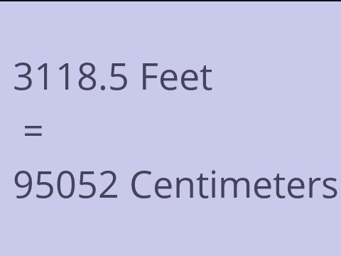 3118.5 FEET TO CM