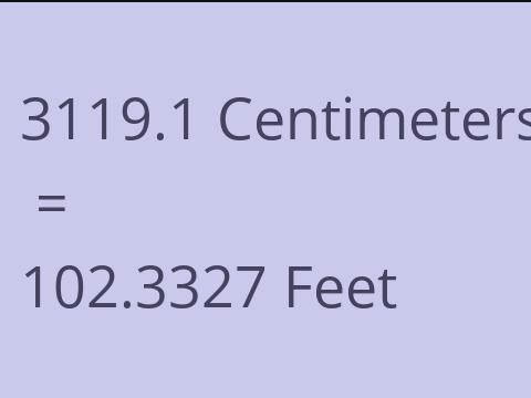 3119.1 CM TO FEET