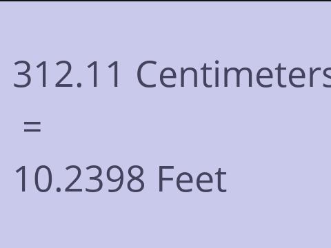 312.11 CM TO FEET