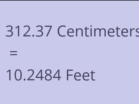 312.37 CM TO FEET