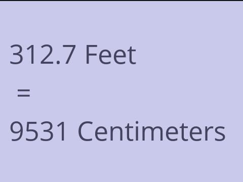 312.7 FEET TO CM