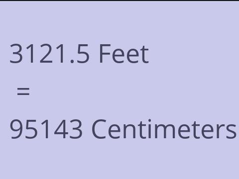 3121.5 FEET TO CM