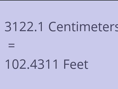 3122.1 CM TO FEET