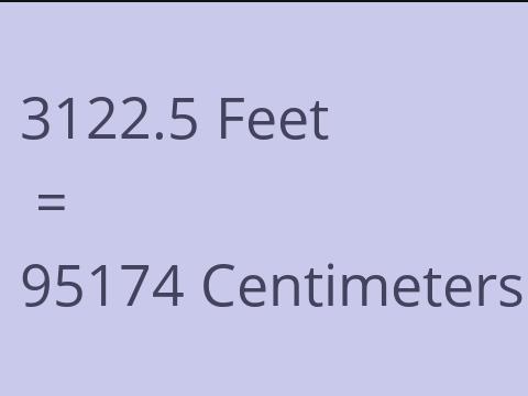 3122.5 FEET TO CM