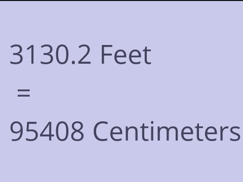 3130.2 FEET TO CM