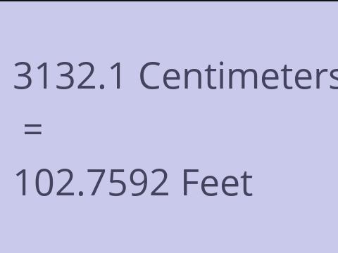 3132.1 CM TO FEET