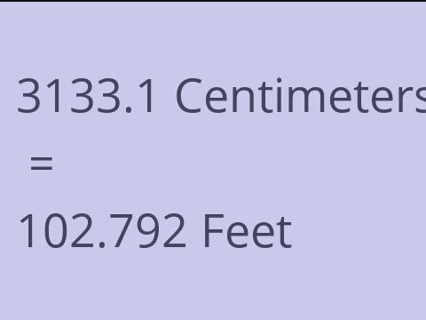 3133.1 CM TO FEET