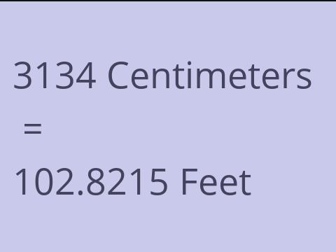 3134 CM TO FEET