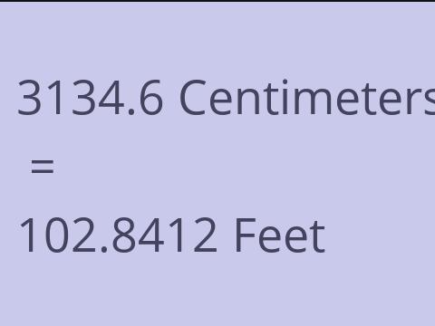 3134.6 CM TO FEET