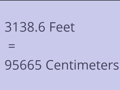 3138.6 FEET TO CM