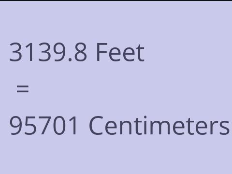 3139.8 FEET TO CM