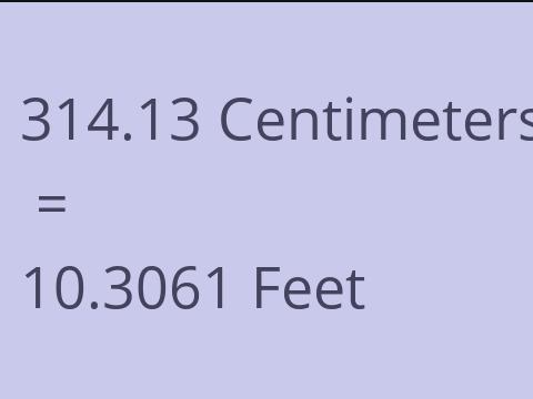 314.13 CM TO FEET