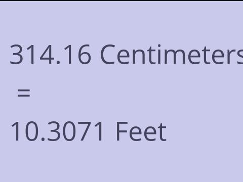 314.16 CM TO FEET