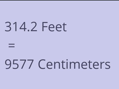 314.2 FEET TO CM