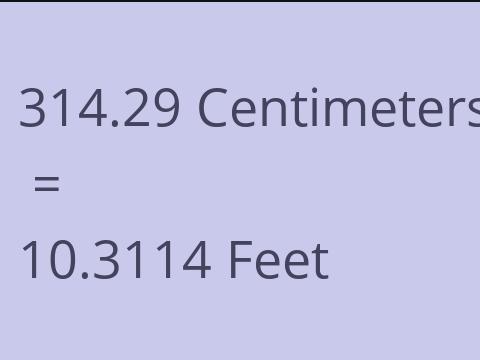 314.29 CM TO FEET