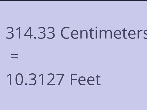 314.33 CM TO FEET