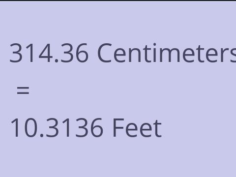 314.36 CM TO FEET