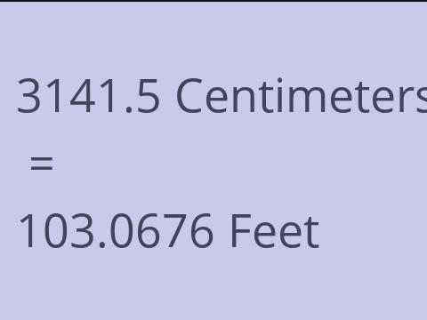 3141.5 CM TO FEET