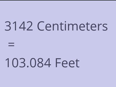 3142 CM TO FEET