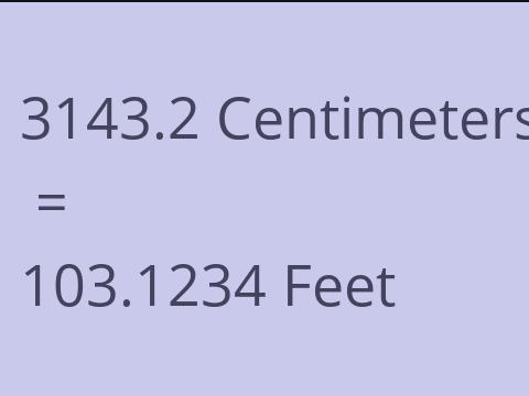 3143.2 CM TO FEET