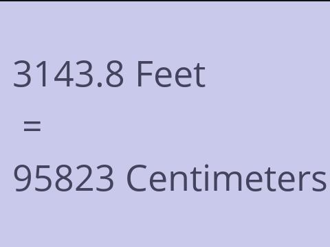 3143.8 FEET TO CM