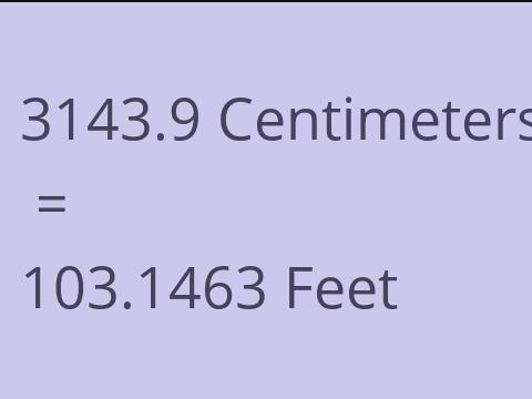 3143.9 CM TO FEET