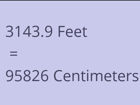 3143.9 FEET TO CM
