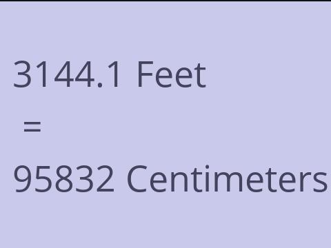 3144.1 FEET TO CM