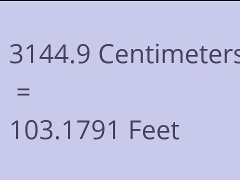 3144.9 CM TO FEET