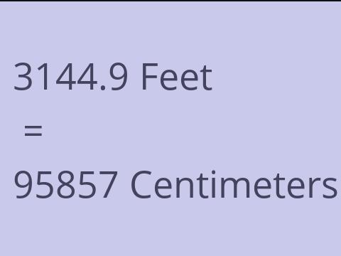 3144.9 FEET TO CM