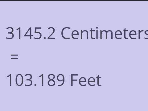 3145.2 CM TO FEET