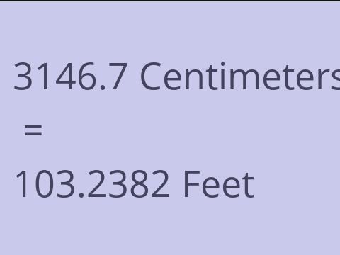 3146.7 CM TO FEET
