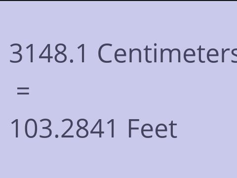 3148.1 CM TO FEET