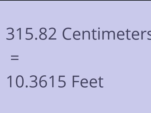 315.82 CM TO FEET