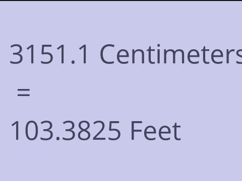 3151.1 CM TO FEET