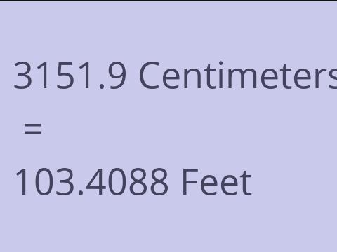 3151.9 CM TO FEET
