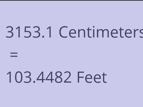 3153.1 CM TO FEET