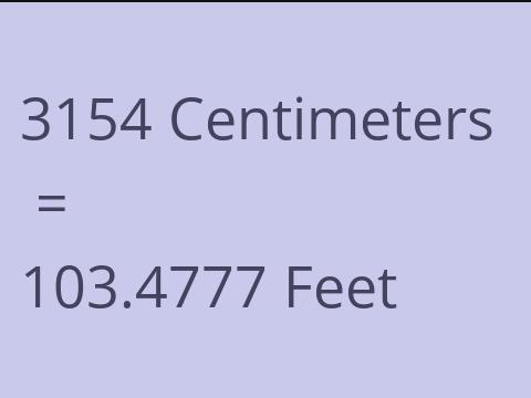 3154 CM TO FEET