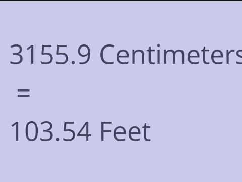 3155.9 CM TO FEET