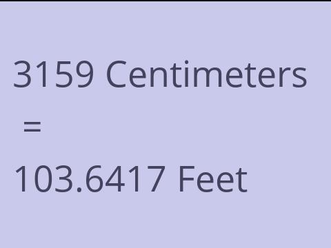 3159 CM TO FEET