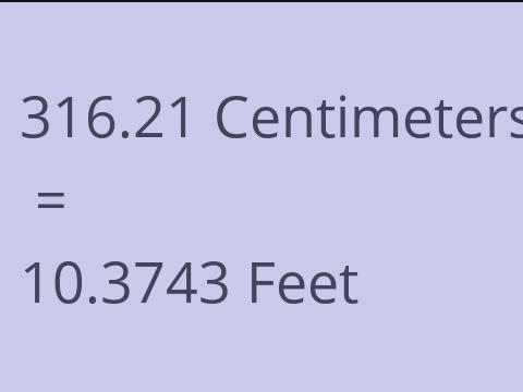 316.21 CM TO FEET