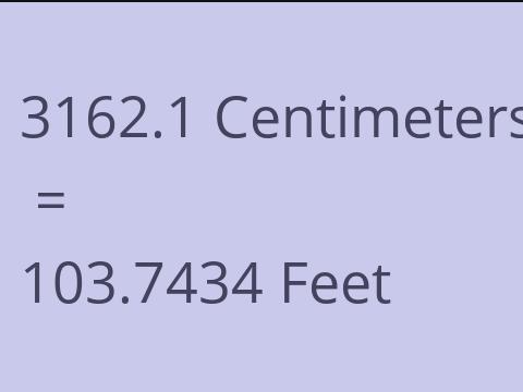 3162.1 CM TO FEET