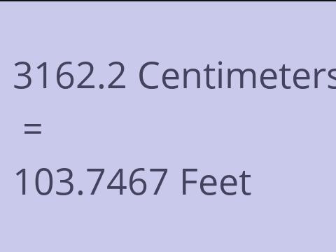3162.2 CM TO FEET