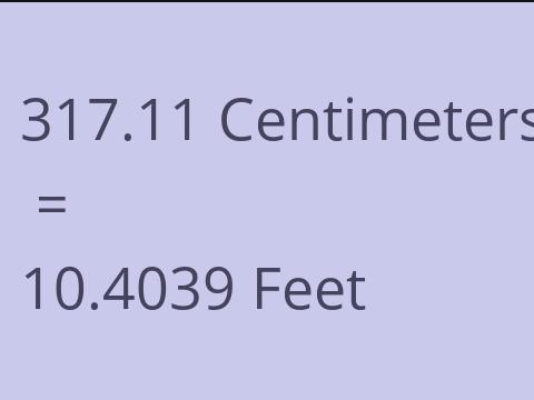 317.11 CM TO FEET