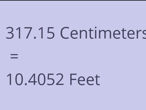 317.15 CM TO FEET