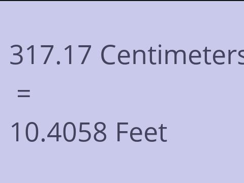 317.17 CM TO FEET