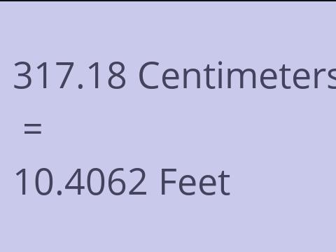 317.18 CM TO FEET